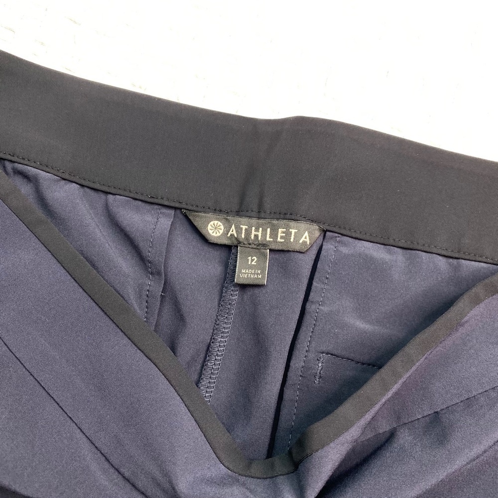 Athleta Gramercy Track Pants Navy Blue Sz 12 - Picture 8 of 16